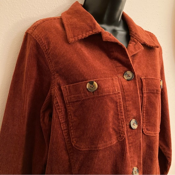St Johns Bay Corduroy Shirt Jacket Preppy Winter Long Sleeve Boyfriend Shacket - Picture 13 of 17